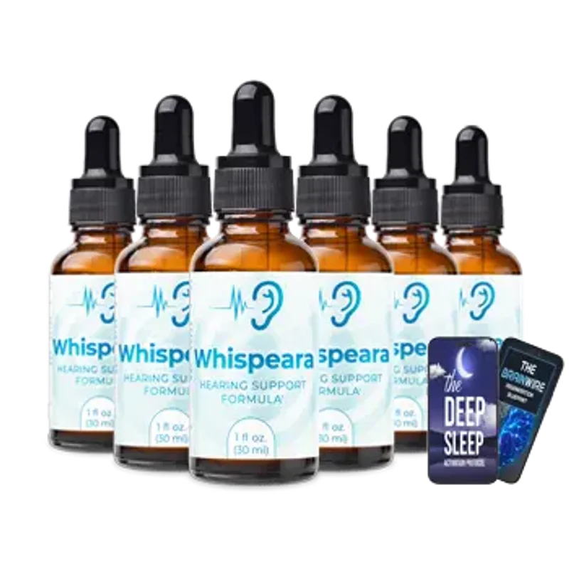 Whispeara Cognitive Relief Supplement — 6 Bottle / 180 Day Pack